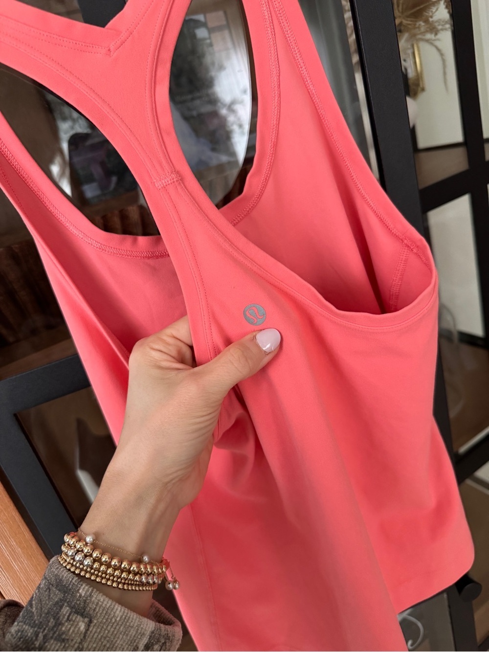Lululemon Cool Racerback tank top Racing Length align grapefruit coral cropped - Picture 3 of 5